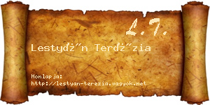 Lestyán Terézia névjegykártya