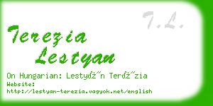 terezia lestyan business card